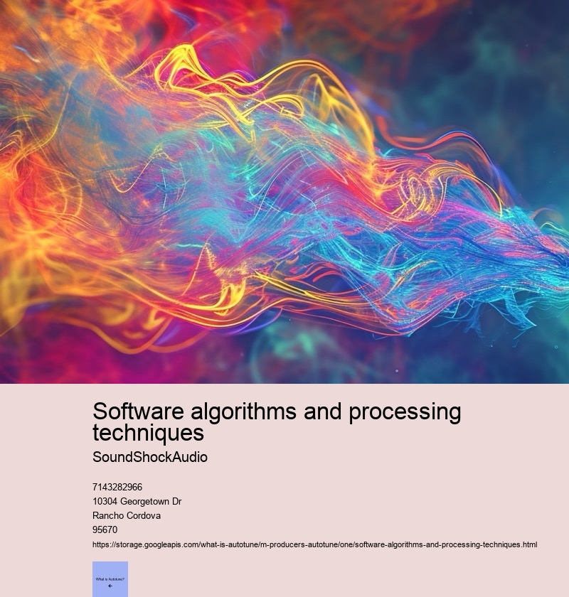 Software algorithms and processing techniques